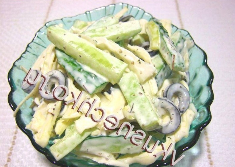 Салат из огурцов, пошаговый рецепт с фото